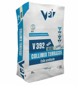 Colle améliorée COLLIMIX TERRASSE V392 beige - sac de 25kg - Gedimat.fr