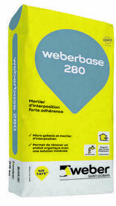 Mortier d'interposition WEBERBASE 280 - sac de 25kg - Gedimat.fr