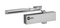 Ferme porte design hydraulique rversible argent avec bras standard force 2  4 - Gedimat.fr