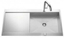 Evier à encastrer ROMA en inox 1 grande cuve Long.100cm larg.52cm inox - Gedimat.fr