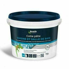 Colle carrelage cuisine et salle de bains en pâte - seau plastique de 25kg - Gedimat.fr