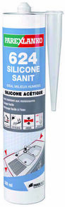 Mastic 624 SILICONE SANIT translucide - cartouche de 300ml - Gedimat.fr