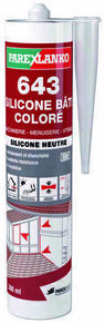 Mastic 643 SILICONE BATI COLORE gris - cartouche de 300ml - Gedimat.fr