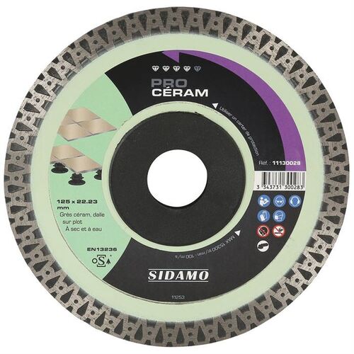 Disque diamant PRO CRAM diam.125 Grs cramique / dalle - Gedimat.fr