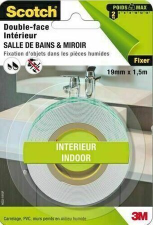 Double face miroirs 1,5m x 19mm - Gedimat.fr