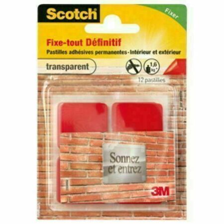 PASTILLES FIXE-TOUT PERMANENT TRANSP.12P - Gedimat.fr