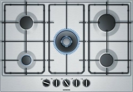 Plaque de cuisson 5 feux gaz SIEMENS 75 cm inox - Gedimat.fr