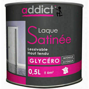 Laque satine ADDICT cendre - pot de 0,5l - Gedimat.fr