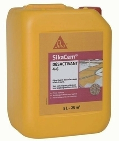 Désactivant de surface Sikacem Désactivant 4-6 bidon de 5 litres - Gedimat.fr