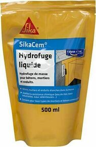 Hydrofuge de masse liquide SIKACEM blanc - dose de 500ml - Gedimat.fr