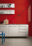 Carreau mural Rouge SLASH en grès cérame 7,5x30cm - Gedimat.fr
