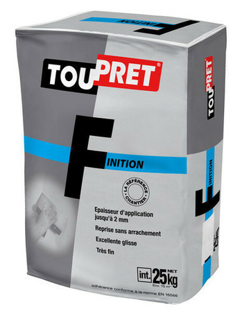 ENDUIT DE FINITION TOUPRET F POUDRE 25KG - Gedimat.fr