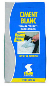 Ciment blanc - sac de 5kg - Gedimat.fr