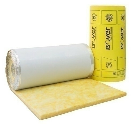 Laine de verre FEUTRE TENDU ALU BLANC - 15x1,20m Ep.70mm - R=1,75m².K/W. - Gedimat.fr
