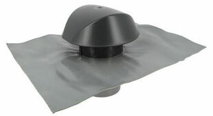Chapeau de ventilation avec collerette d'tanchit ATEMAX anthracite - D100 - Gedimat.fr