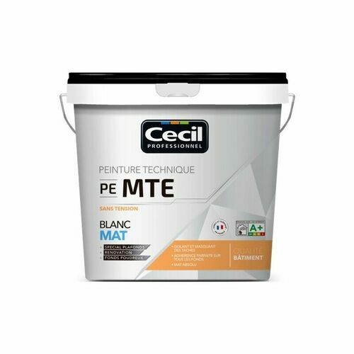 Peinture PE MTE sans tension mat blanc - pot 5l 