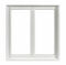 Fentre PVC blanc VISION 2 vantaux oscillo-battant vitrage transparent - Haut.1,15m larg.1,00m - Gedimat.fr