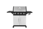 Barbecue gaz 4 brûleurs + 1 brûleur latéral PERTH Inox - Gedimat.fr