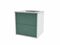 Ensemble meuble ASTER vert fjord + plan vasque résine blanc - 50x60,5x60cm - Gedimat.fr