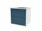 Ensemble meuble ASTER bleu fumé + plan vasque en résine blanc - 50x60,5x60cm - Gedimat.fr