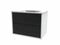 Ensemble meuble ASTER noir + plan vasque en résine blanc - 50x60,5x80cm - Gedimat.fr