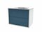 Ensemble meuble ASTER bleu fumé + plan vasque en résine blanc - 50x60,5x80cm - Gedimat.fr