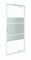 Porte de douche pivotante PASSO verre 5mm sérigraphié avec profilés blancs - 190x90cm - Gedimat.fr