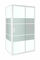 Paroi de douche fixe PASSO verre 5mm sérigraphie avec profilés alu blanc - 190x80cm - Gedimat.fr