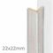 Baguette angle extrieur MDF PAN O'QUICK - 2600 x 22 x 22 mm - blanc colonial gris - Gedimat.fr