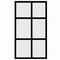 Façade de cuisine 1 cadre alu noir vitre clair H04N - H.71,5 x l.40cm - Gedimat.fr
