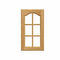 Façade de cuisine BOURGOGNE 1 porte vitrée chêne naturel verni H01V - H.71,5 x l.40cm - Gedimat.fr