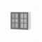 Kit façade de cuisine LIATH 2 portes vitrées gris satin H05V - H.71,5 x l.40cm - Gedimat.fr