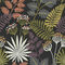 Papier peint HERBIER TROPICAL - 10.05 x 0.52 m - naif noir - Gedimat.fr