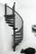 Escalier hlicodal RONDO COLOR acier gris anthracite marches alu gris - 160 cm - Gedimat.fr