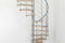 Escalier hlicodal VENEZIA SMART acier gris marches htre - 160 cm - Gedimat.fr