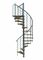 Escalier hlicodal VENEZIA SMART acier gris marches en chne - 160 cm - Gedimat.fr