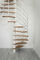 Escalier hlicodal VENEZIA SMART acier blanc marches htre - 160 cm - Gedimat.fr