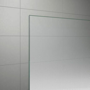 Paroi de douche fixe EASY verre 8mm sérigraphie shade avec profilés chromés - 200x100cm - Gedimat.fr