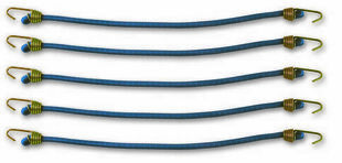 Sandow avec crochet acier plastifié bleu D4mm L.25cm - blister de 5 pièces - Gedimat.fr