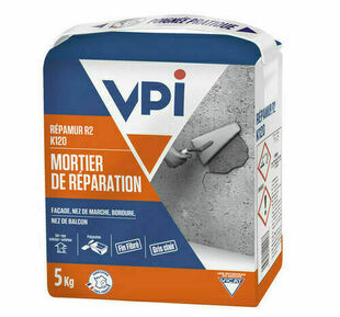 Mortier de rparation REPAMUR R2 K120 gris clair - sac de 5kg - Gedimat.fr