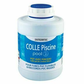 Colle piscine gel bleu INTERFIX pour tuyaux PVC souples - pot de 1l - Gedimat.fr