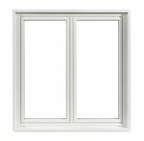Fentre PVC blanc VISION 1 vantail ouverture  la franaise vitrage transparent droit tirant - Haut.75cm larg.60cm - Gedimat.fr