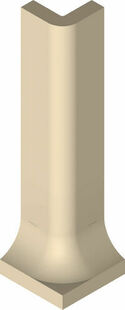Angle sortant pour plinthe  gorge UNI - 3 x 10 cm - beige ivory - Gedimat.fr