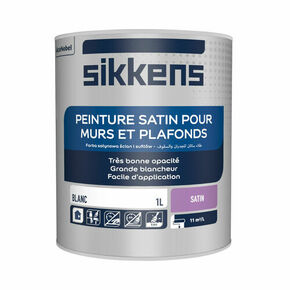 Peinture murs et plafonds SATIN blanc satin - 1l - Gedimat.fr