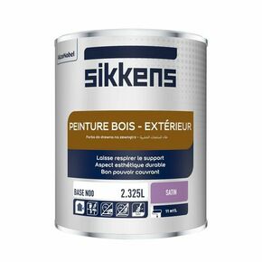 Peinture bois extrieur SATIN base N00 satin - pot de 2,325l - Gedimat.fr