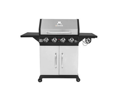 Barbecue gaz 4 brûleurs + 1 brûleur latéral PERTH Inox - Gedimat.fr