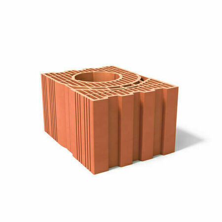 Brique poteau multiangle rectifié demi - 530x300x212mm - Gedimat.fr