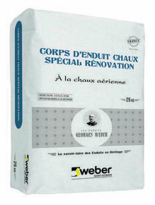 Corps d'enduit chaux spcial rnovation - sac de 25kg - Gedimat.fr