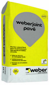 Mortier de pose pour pavs et dalles WEBERJOINT PAVE gris ciment - sac de 25kg - Gedimat.fr