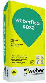 Mortier de ragrage autolissant WEBERFLOOR 4032 - sac de 25kg - Gedimat.fr